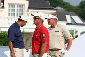 Klicken Sie hier, um das große Bild anzusehen: Jeev-Milkha Singh, Markus Brier und Darren Clarke; Bildquelle: golf-treff.at