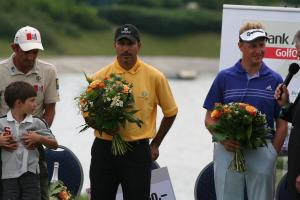 Klicken Sie hier, um das große Bild anzusehen: Markus Brier,Jeev Milkha Singh und Simon Wakefield; Bildquelle: golf-treff.at
