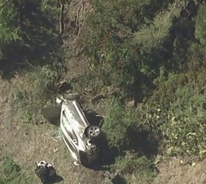 Klicken Sie hier, um das große Bild anzusehen: Tiger Woods Unfall