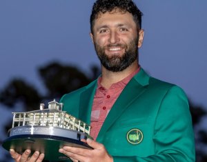 Klicken Sie hier, um das große Bild anzusehen: Jon Rahm: Master Champion 2023; Bildquelle: www.masters.org