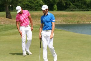 Klicken Sie hier, um das große Bild anzusehen: Rafael Cabrera-Bello und Gregory Bourdy; Bildquelle: www.golf-treff.at